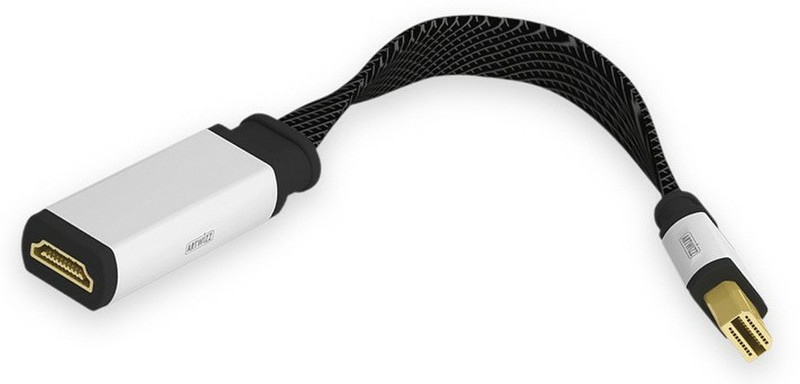 Artwizz mini DP-HDMI M-F 16.5cm 0.165м mini DisplayPort HDMI Черный, Белый адаптер для видео кабеля
