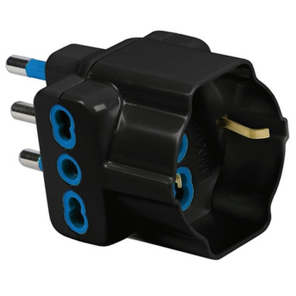 Garanti 82641-E Type L (IT) Universal Black power plug adapter