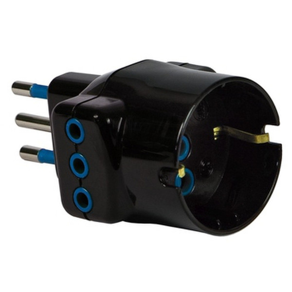 Garanti 82671-E Type L (IT) Universal Black power plug adapter