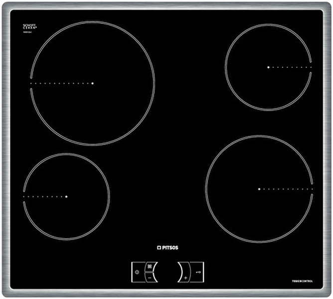 Pitsos CRE645Q02 built-in Electric Black,Stainless steel hob