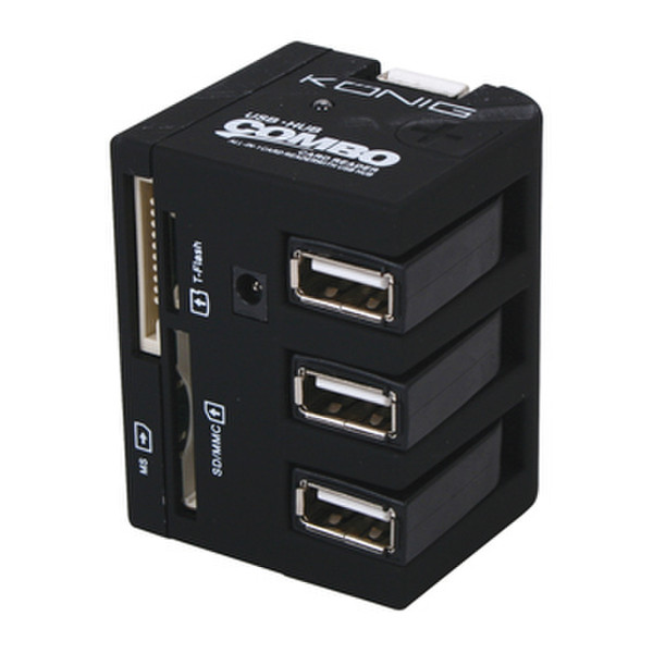 König CMP-CARDRWHUB2 USB 2.0 Черный устройство для чтения карт флэш-памяти