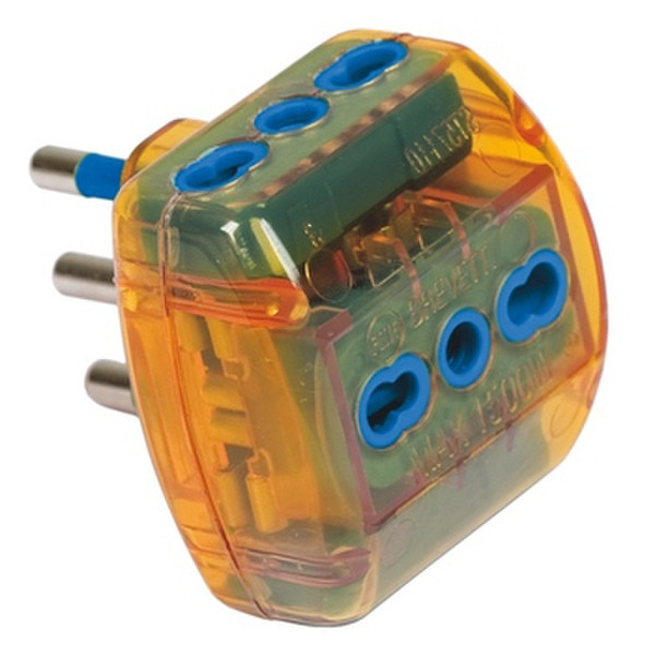 Garanti 87184-G Тип L (IT) Тип L (IT) Оранжевый, Прозрачный адаптер сетевой вилки