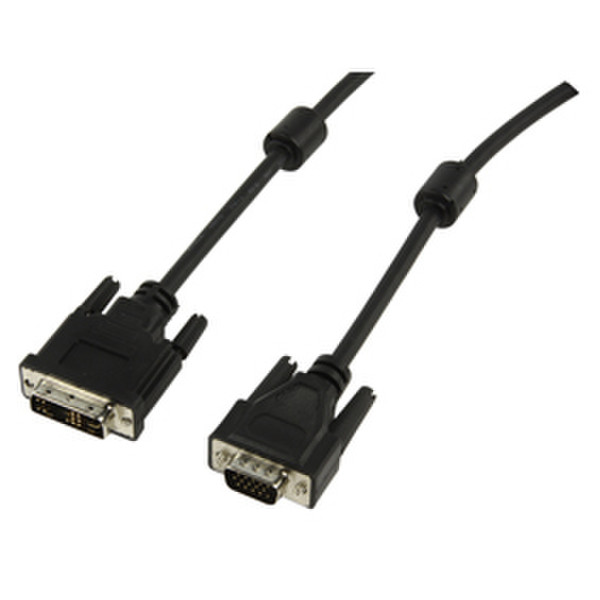 Valueline CABLE-195/10 10m DVI-A VGA (D-Sub) Schwarz Videokabel-Adapter