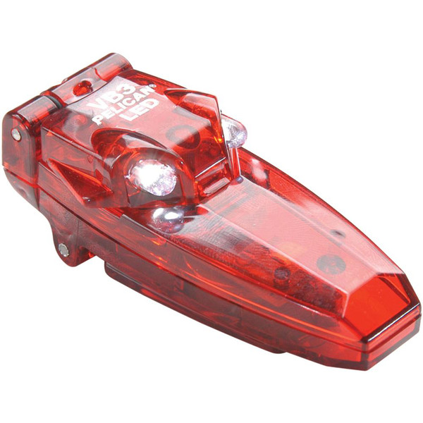 Pelican VB3 LED Red,Transparent