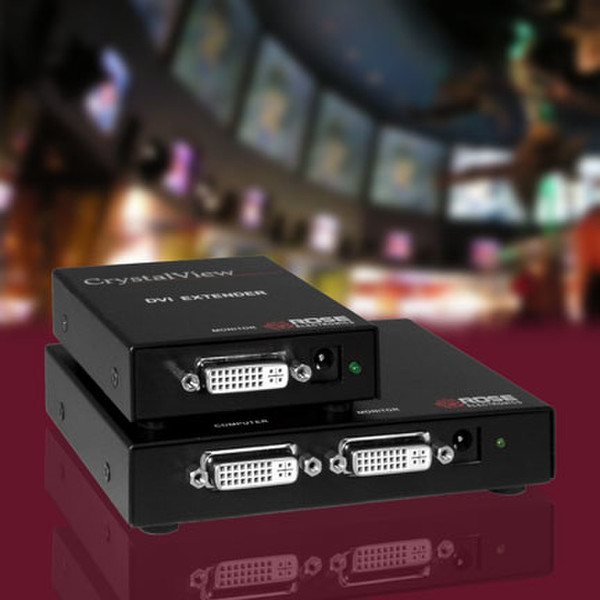 Rose CrystalView DVI Multi AV transmitter & receiver Черный