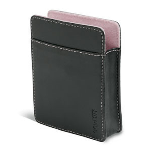 Garmin Black carrying case with pink trim Leather Black