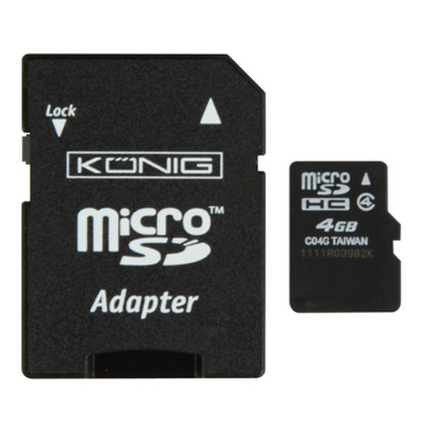 König microSDHC 4GB 4ГБ MicroSDHC Class 4 карта памяти