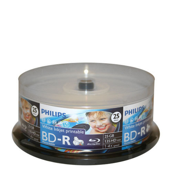 Philips BR2I4B25F/27 25ГБ BD-R 25шт чистые Blu-ray диски