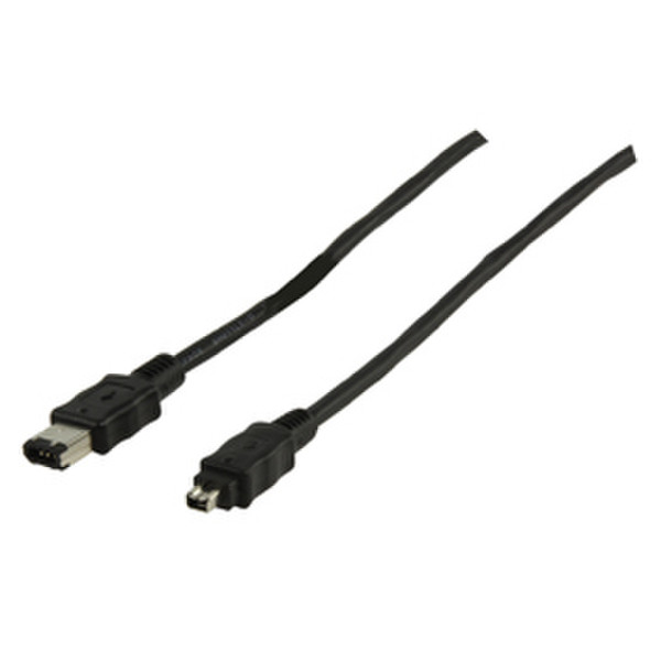 Valueline CABLE-271 1.80м 4-p 6-p Черный FireWire кабель