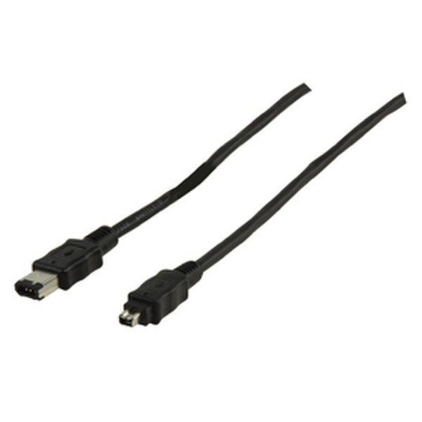 Valueline CABLE-271/3 3m 4-p 6-p Black firewire cable