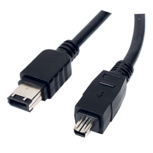 Valueline CABLE-271/5 5m 4-p 6-p Black firewire cable
