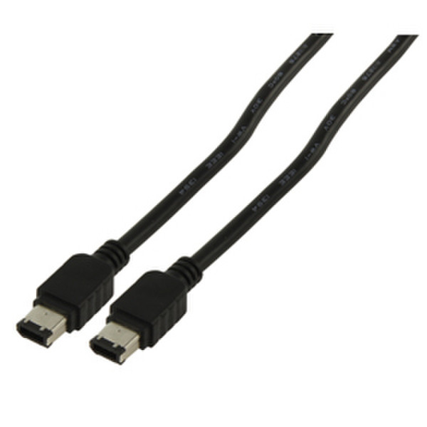 Valueline CABLE-272 1.80m 6-p 6-p Black firewire cable