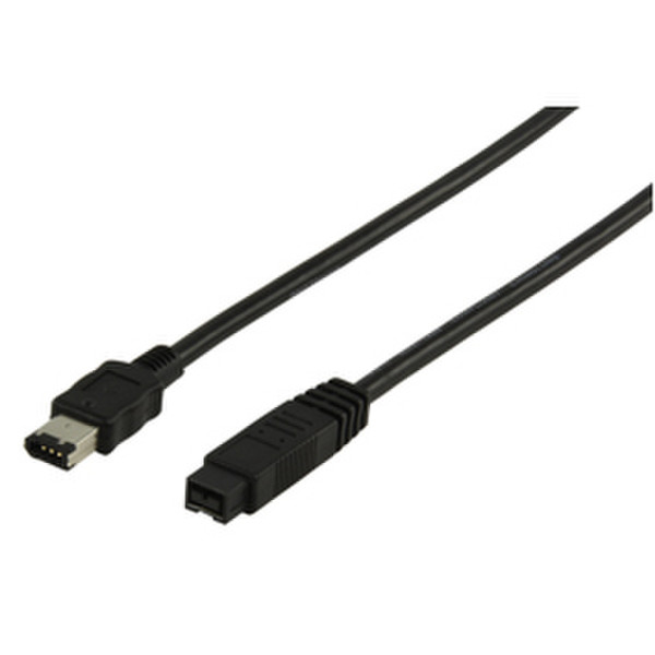Valueline CABLE-275/1.8 1.80m 6-p 9-p Black firewire cable
