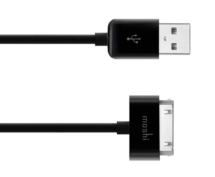 Moshi USB Cable for iPod/iPhone/iPad 0.85м Черный дата-кабель мобильных телефонов