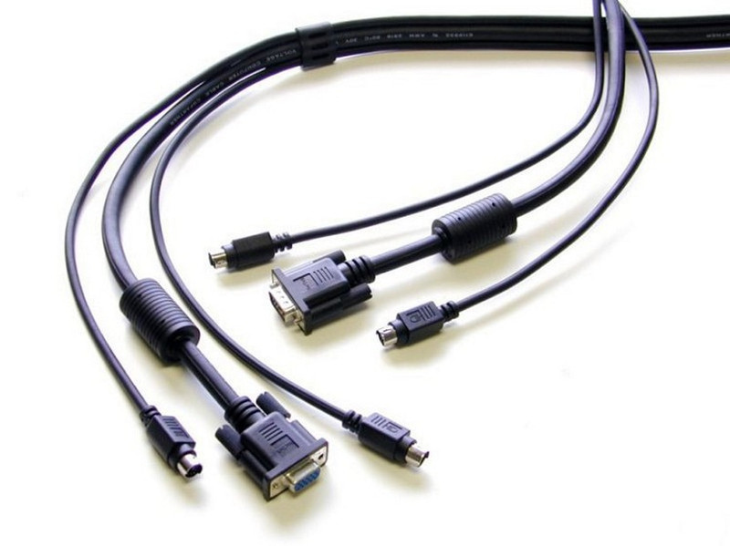 Newstar SVPS23N1-35 10m Black KVM cable