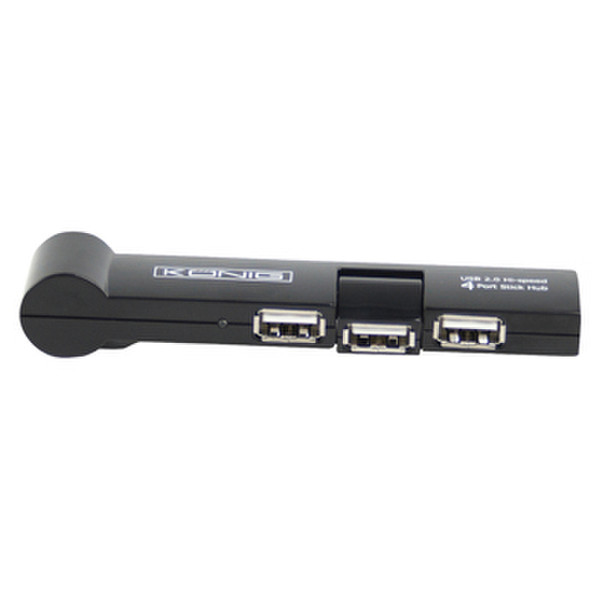 König 4x USB 2.0 480Mbit/s Black