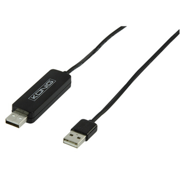 König USB 2.0 1.5m USB A USB A Schwarz