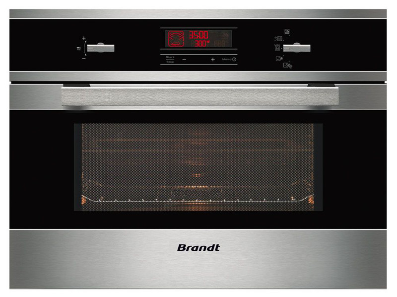 Brandt ME1045X Встроенный 40л 1000Вт Черный, Нержавеющая сталь микроволновая печь