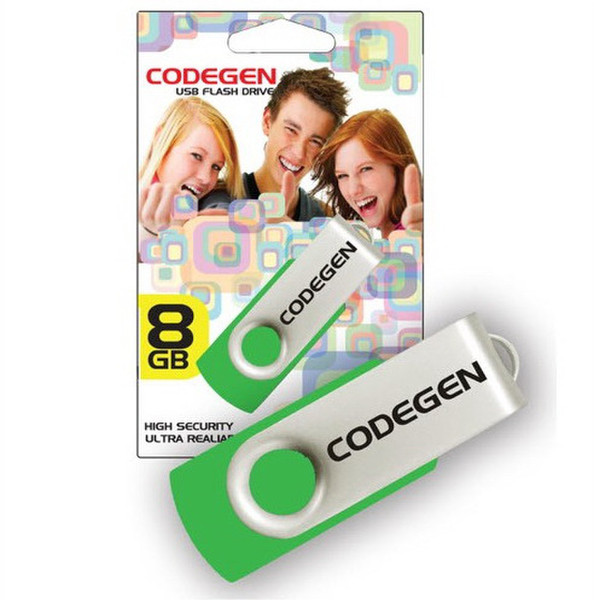 Codegen CVS24G 8GB USB 2.0 Type-A Green,Grey USB flash drive