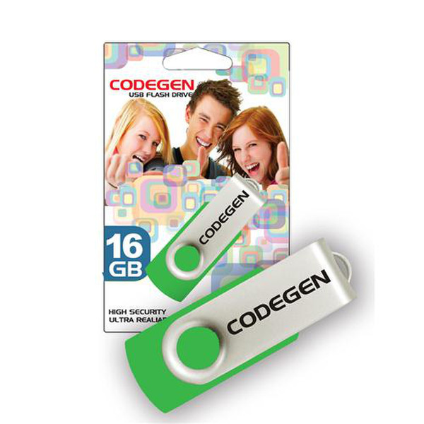 Codegen CVS95G 32GB USB 2.0 Type-A Green,Grey USB flash drive