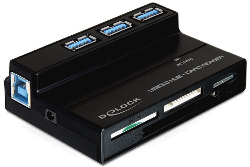 DeLOCK 91721 USB 3.0 Черный устройство для чтения карт флэш-памяти