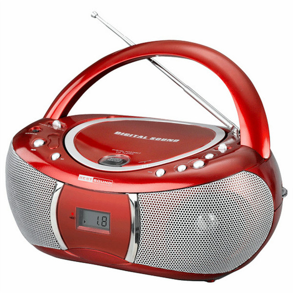 Bestsound PCD-6206 rood 1.2W Rot CD-Radio