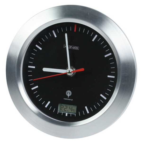 König BC10 Mechanical wall clock Circle Black,Stainless steel