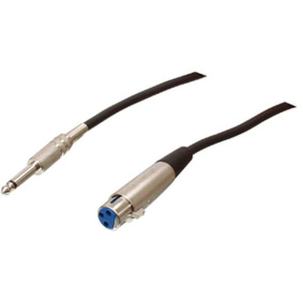 Valueline CABLE-431/6 6m 6.35mm XLR (3-pin) Schwarz Audio-Kabel