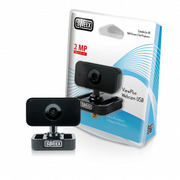 Sweex WC070 2MP 1600 x 1200pixels USB 2.0\nUSB Black webcam