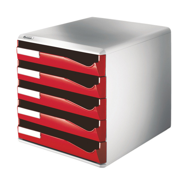 Leitz Post Set (5 drawers) Red Rot Box & Organizer zur Aktenaufbewahrung