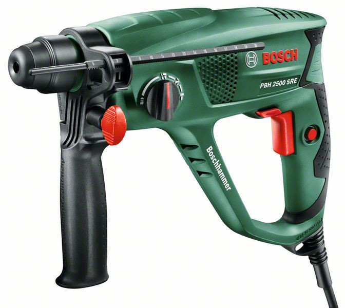 Bosch PBH 2500 SRE 600W 2000RPM SDS Plus Schwarz, Grün, Rot Bohrhammer