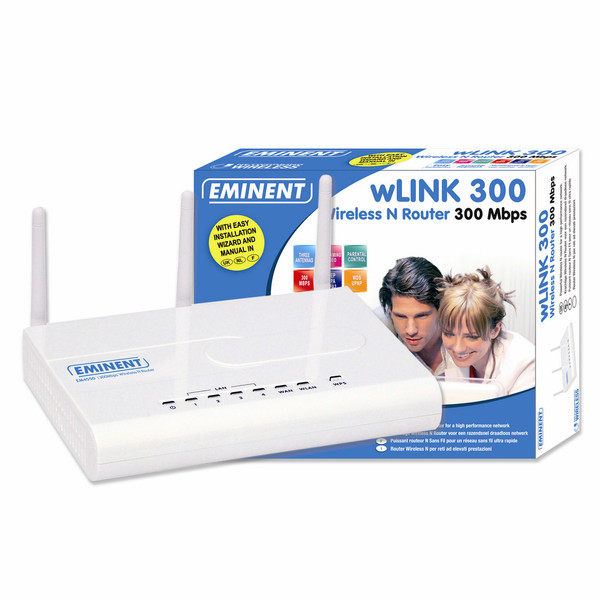 Eminent EM4550 wLINK 300 Wireless N Router White wireless router