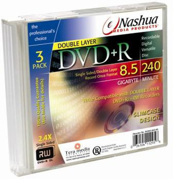 Nashua 5-pack DVD+R slimcase 4.7ГБ DVD+R 5шт