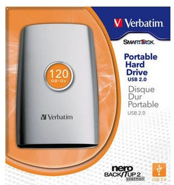 Verbatim 2.5'' Portable Hard Drive USB 2.0 120GB 120GB Silber Externe Festplatte