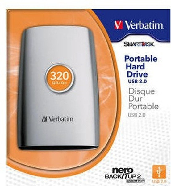 Verbatim 2.5'' Portable 320GB 320ГБ Cеребряный внешний жесткий диск