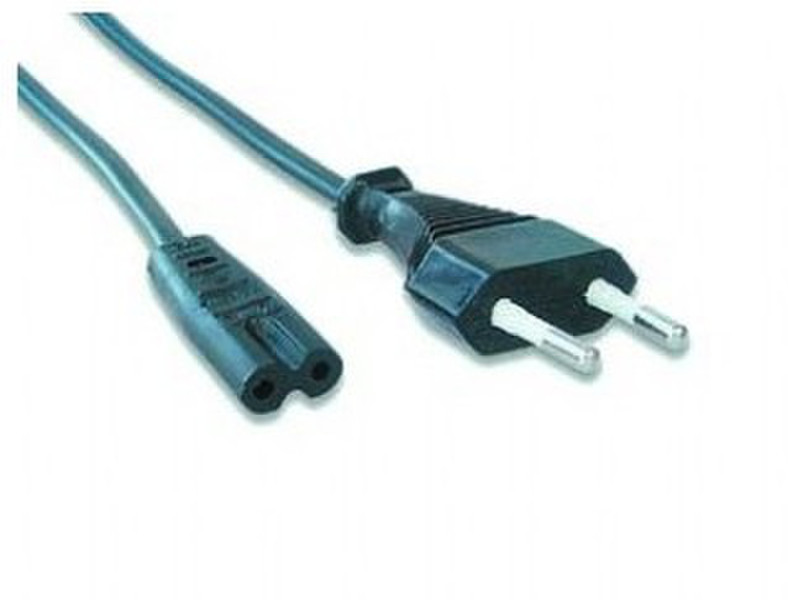 Gembird PC-184/2 1.8м Power plug type C C8 coupler Черный кабель питания
