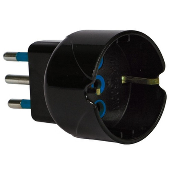 Garanti 87601 Type L (IT) Type F (Schuko) Black power plug adapter