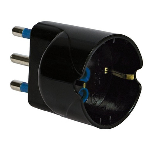 Garanti 87611 Type L (IT) Type F (Schuko) Black power plug adapter