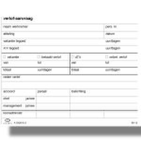 Smead Leave of absence voucher. Dutch text. Single. A6. 50 sheets