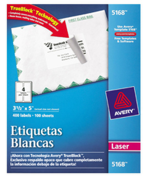 Q Productos 5168 Weiß Druckeretikett