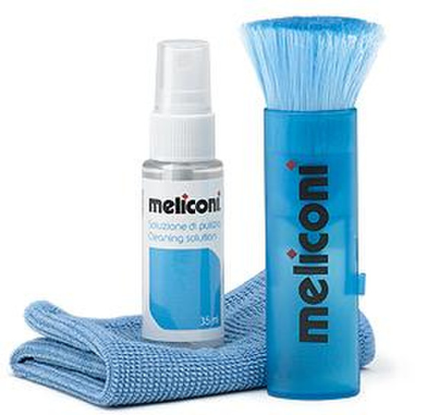 Meliconi C35p LCD / TFT / Plasma Equipment cleansing wet/dry cloths & liquid 35ml