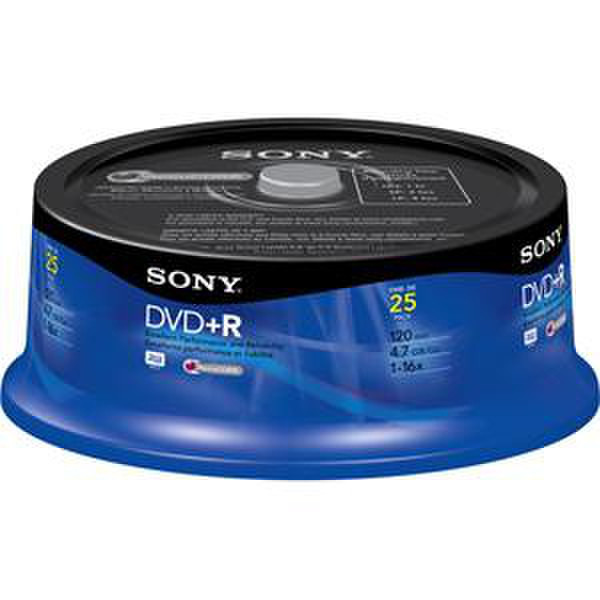 Sony 25DPR47RS4_Z UC 4.7ГБ DVD+R 25шт чистый DVD