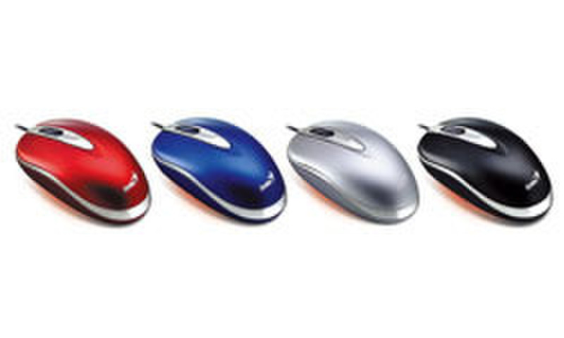 Genius NetScroll+Mini Traveler USB+PS/2 Laser 800DPI Red mice