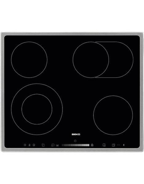 Beko HIC 64503 TX Встроенный Ceramic hob Черный плита