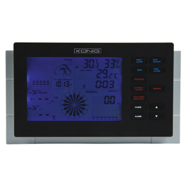 König KN-WS600 Black,Silver weather station