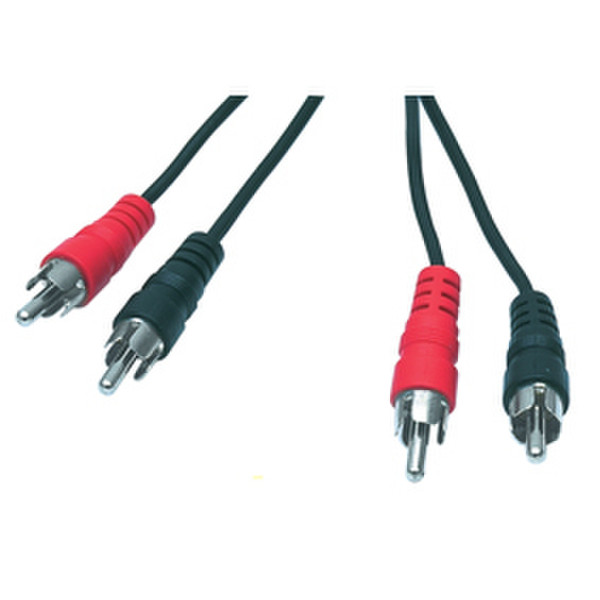 Valueline CABLE-452 1.5m 2 x RCA 2 x RCA Schwarz, Rot Audio-Kabel