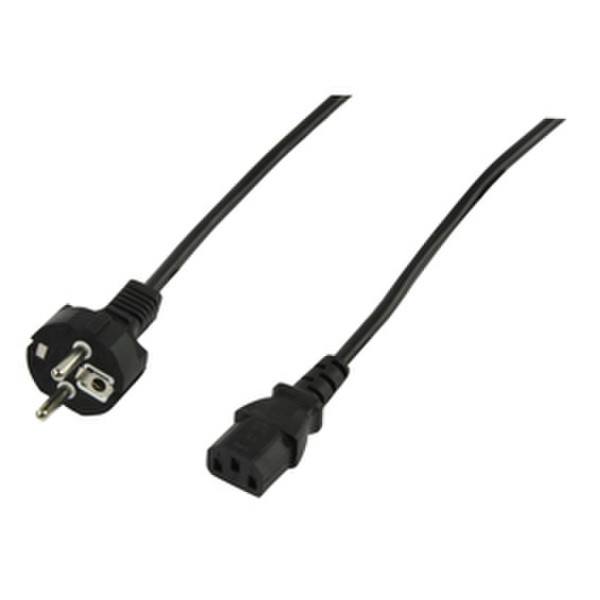 Valueline CABLE-720-1.8 1.8м Power plug type C CEE7/4 Schuko Черный кабель питания