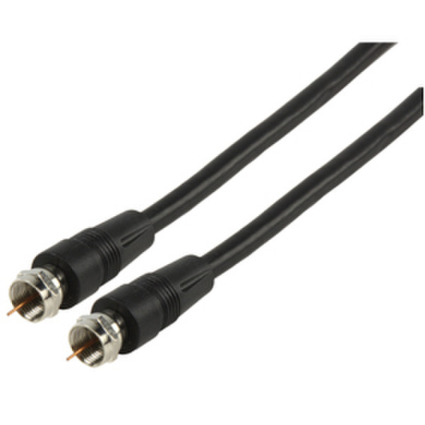 Valueline CABLE-525 1.5m F F Black coaxial cable