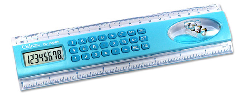 Celica CA-256-BE Tasche Einfacher Taschenrechner Blau