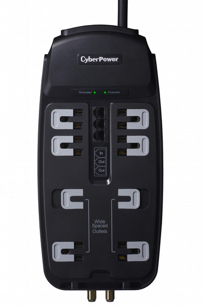 CyberPower CSHT808TC 8AC outlet(s) 125V 2.4m Black surge protector